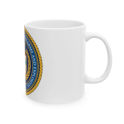 Seal of the Bureau of Alcohol Tobacco Firearms and Explosives - White Coffee Mug-Go Mug Yourself