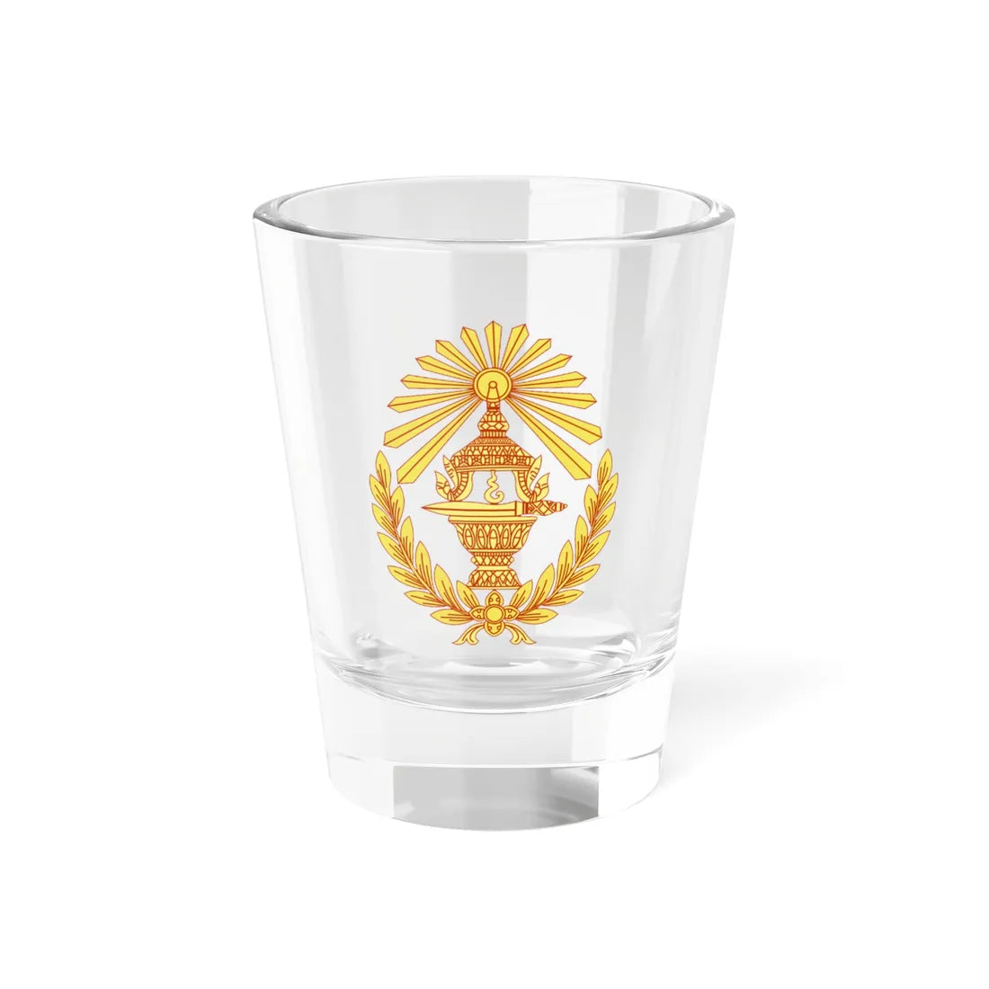 Seal of the Cabinet of Cambodia (Cambodia) (Coat of Arms) Shot Glass 1.5oz 1.5oz - Go Mug Yourself