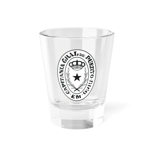 Seal of the Captaincy General of Puerto Rico (Puerto Rico) (Coat of Arms) Shot Glass 1.5oz 1.5oz - Go Mug Yourself