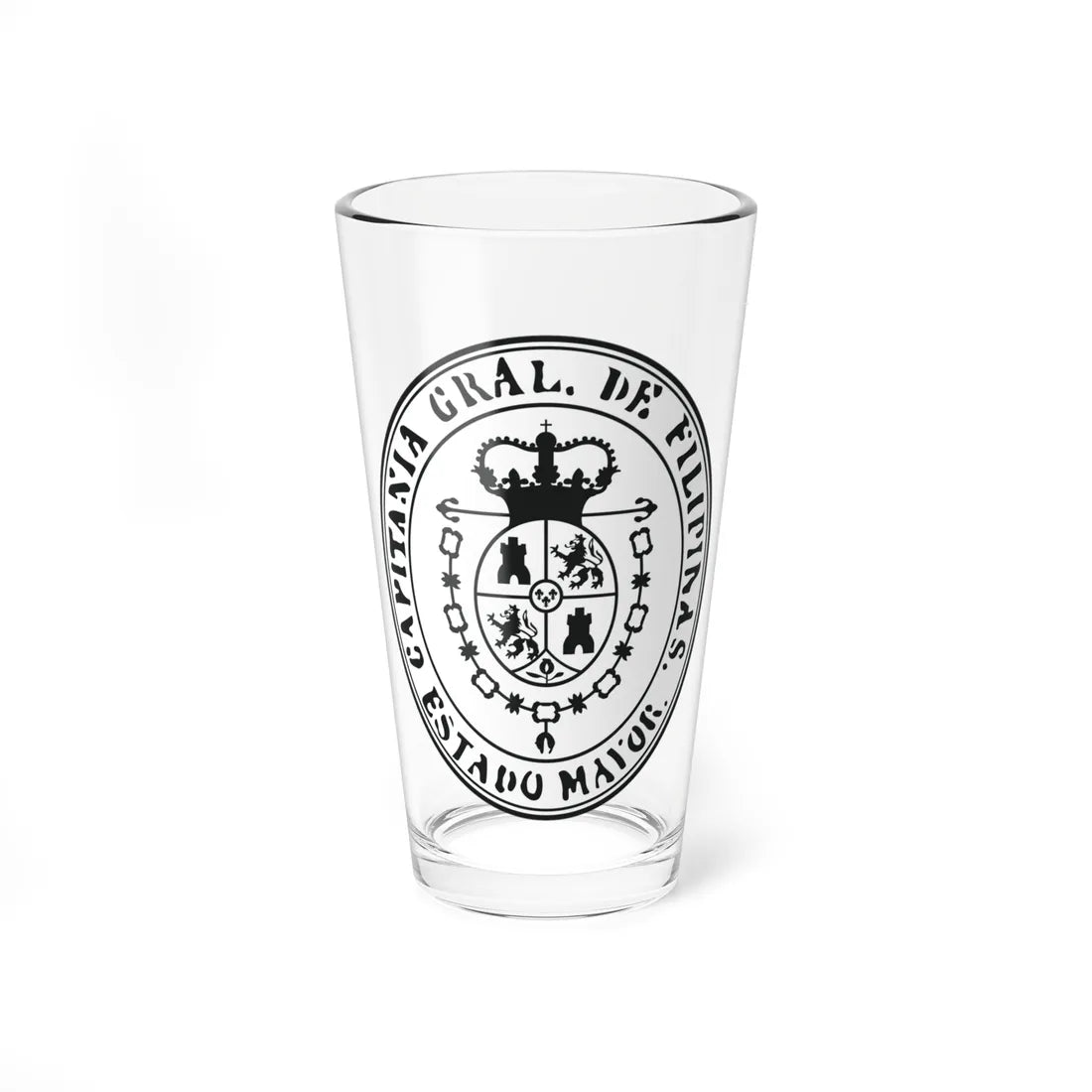 Seal of the Captaincy General of the Philippines (Philippines) (Coat of Arms) Pint Glass 16oz 16oz - Go Mug Yourself