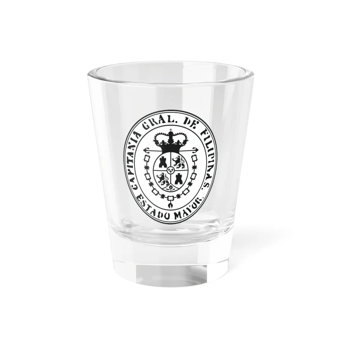 Seal of the Captaincy General of the Philippines (Philippines) (Coat of Arms) Shot Glass 1.5oz 1.5oz - Go Mug Yourself