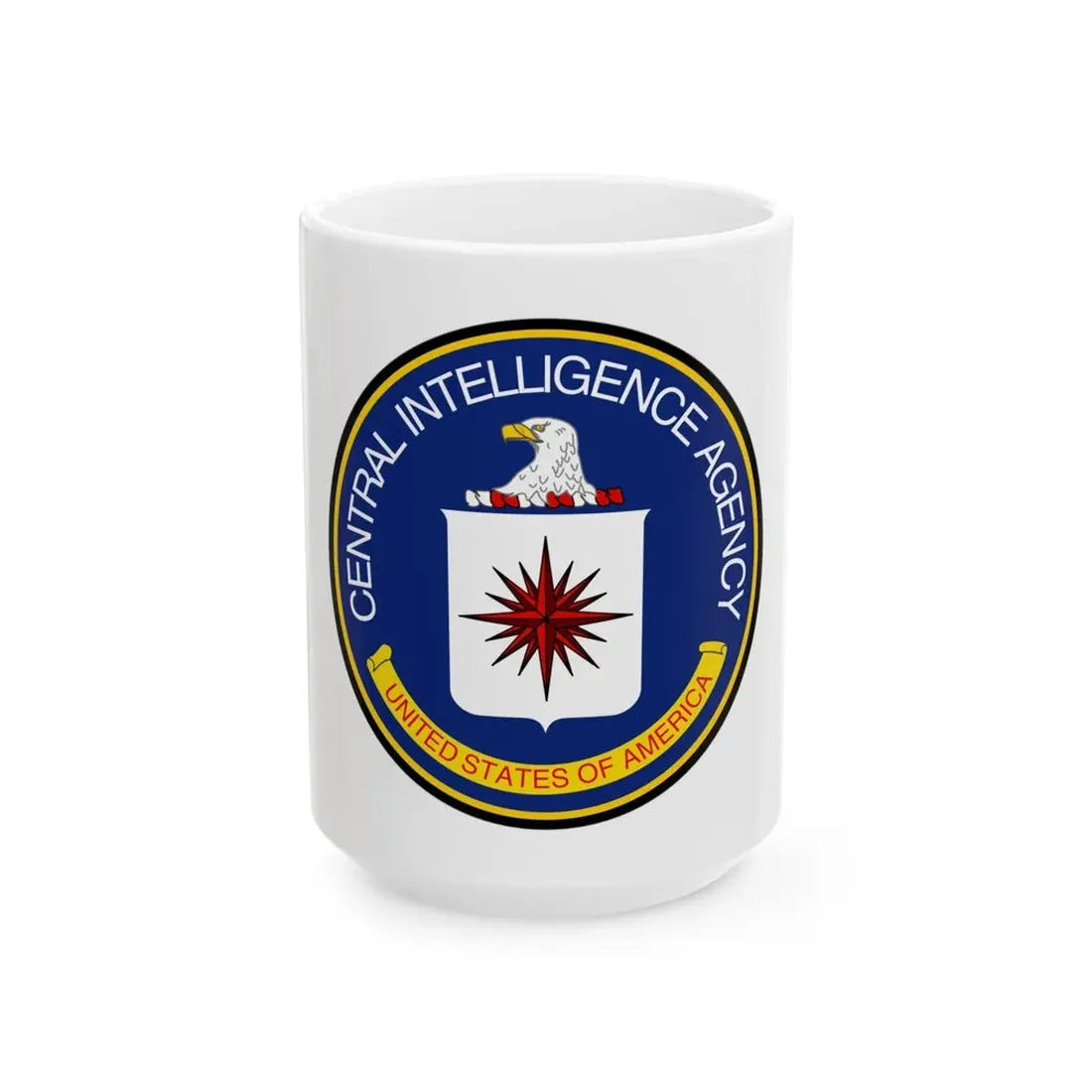 Seal of the Central Intelligence Agency - White Coffee Mug 15oz - Go Mug Yourself