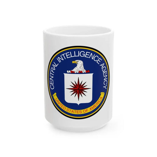 Seal of the Central Intelligence Agency - White Coffee Mug 15oz - Go Mug Yourself
