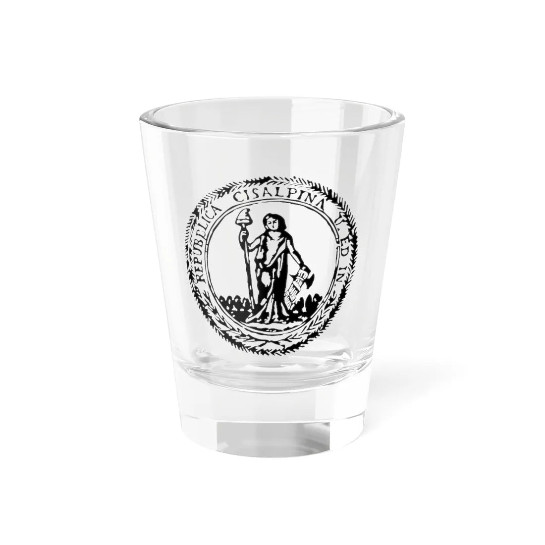 Seal of the Cisalpine Republic (Italy) (Coat of Arms) Shot Glass 1.5oz 1.5oz - Go Mug Yourself