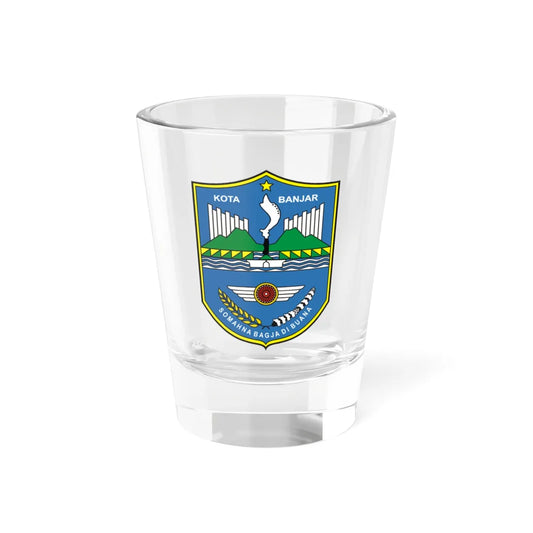 Seal of the City of Banjar (Indonesia) (Coat of Arms) Shot Glass 1.5oz 1.5oz - Go Mug Yourself