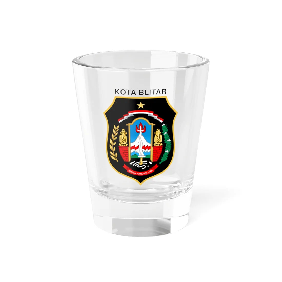 Seal of the City of Blitar (Indonesia) (Coat of Arms) Shot Glass 1.5oz 1.5oz - Go Mug Yourself