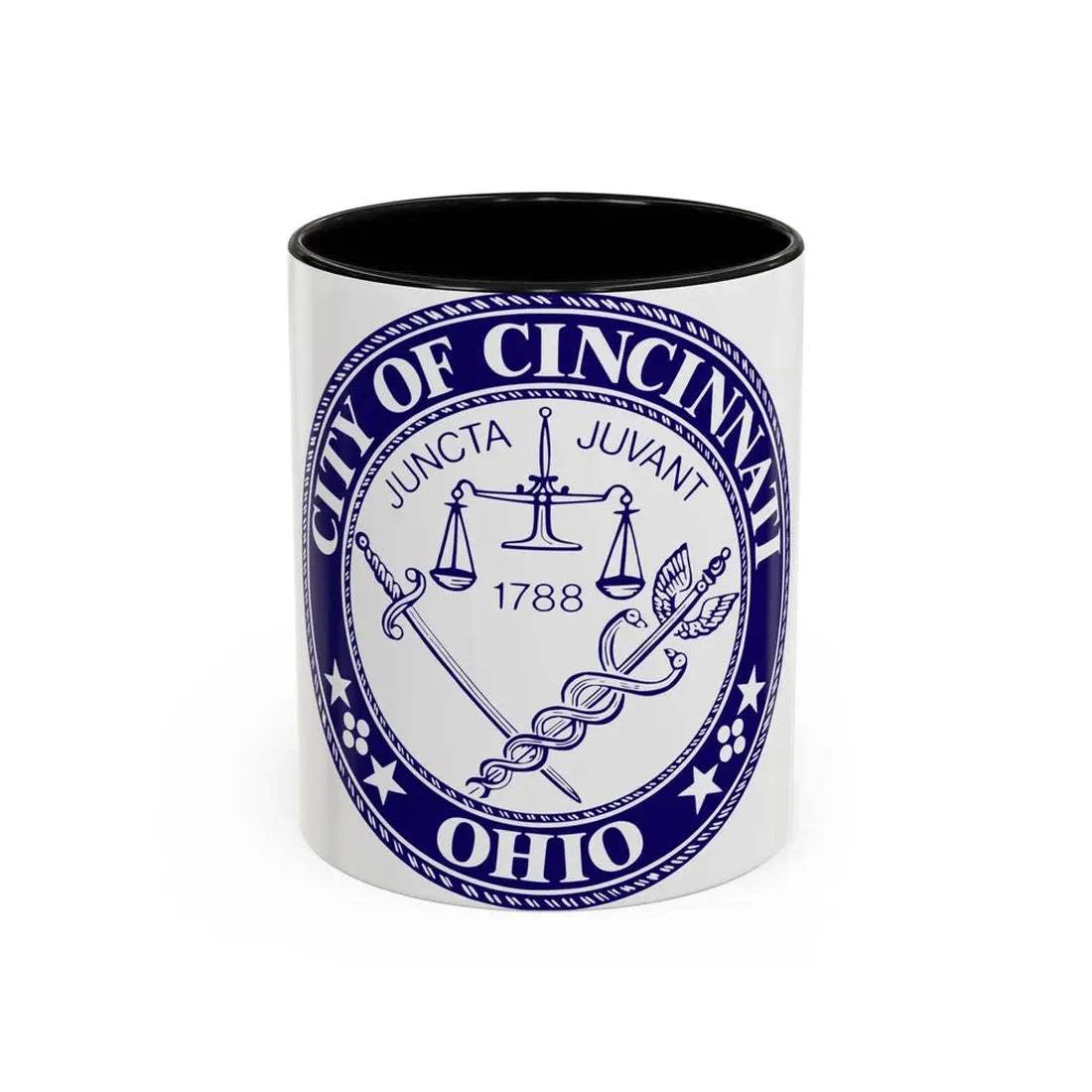 Seal of the City of Cincinnati - Accent Coffee Mug 11oz Black - Go Mug Yourself