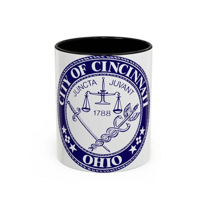 Seal of the City of Cincinnati - Accent Coffee Mug 11oz Black - Go Mug Yourself