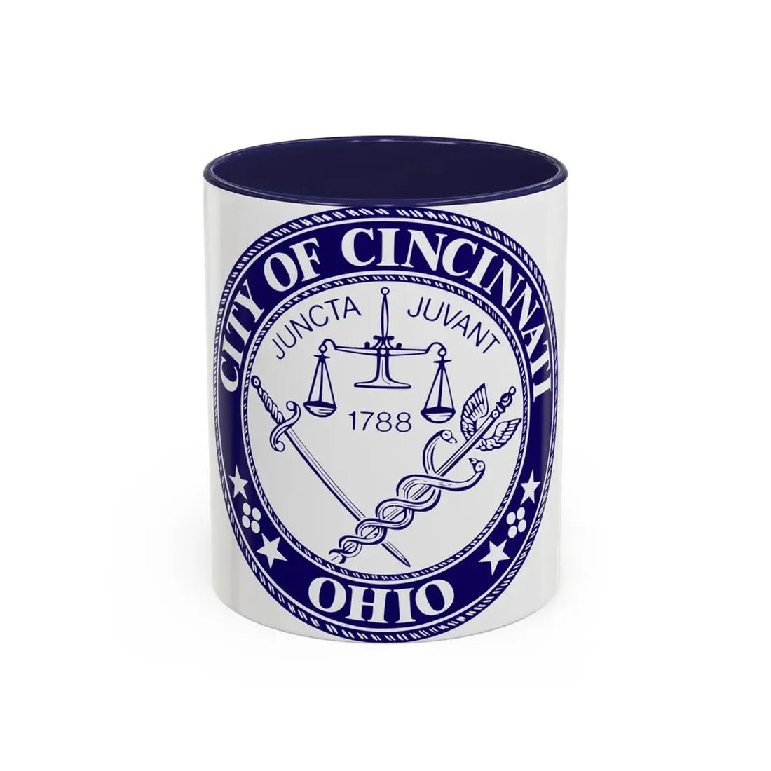 Seal of the City of Cincinnati - Accent Coffee Mug 11oz Navy - Go Mug Yourself