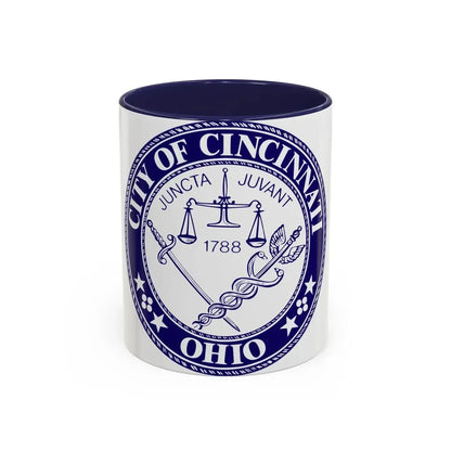 Seal of the City of Cincinnati - Accent Coffee Mug 11oz Navy - Go Mug Yourself