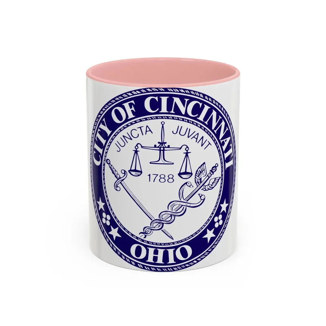 Seal of the City of Cincinnati - Accent Coffee Mug 11oz Pink - Go Mug Yourself