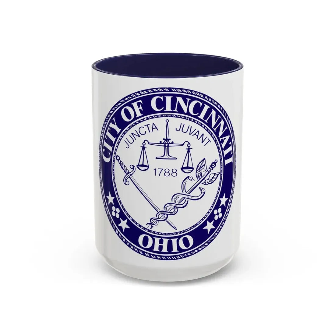 Seal of the City of Cincinnati - Accent Coffee Mug 15oz Navy - Go Mug Yourself