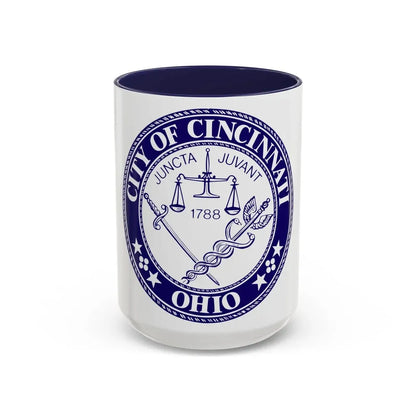 Seal of the City of Cincinnati - Accent Coffee Mug 15oz Navy - Go Mug Yourself