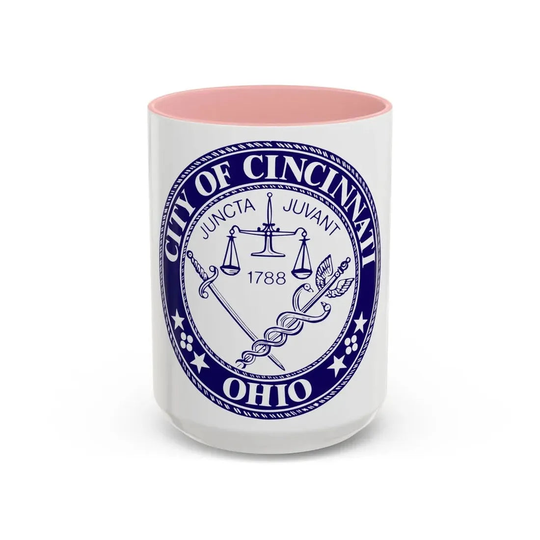 Seal of the City of Cincinnati - Accent Coffee Mug 15oz Pink - Go Mug Yourself