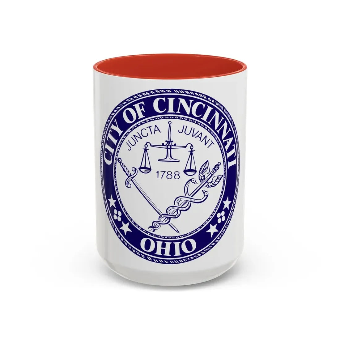 Seal of the City of Cincinnati - Accent Coffee Mug 15oz Red - Go Mug Yourself