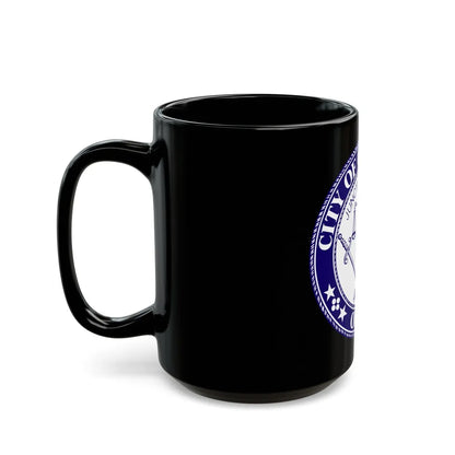 Seal of the City of Cincinnati - Black Coffee Mug-Go Mug Yourself