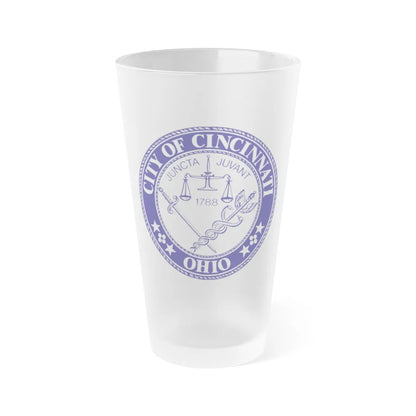 Seal of the City of Cincinnati - Frosted Pint Glass 16oz-16oz-Frosted-Go Mug Yourself