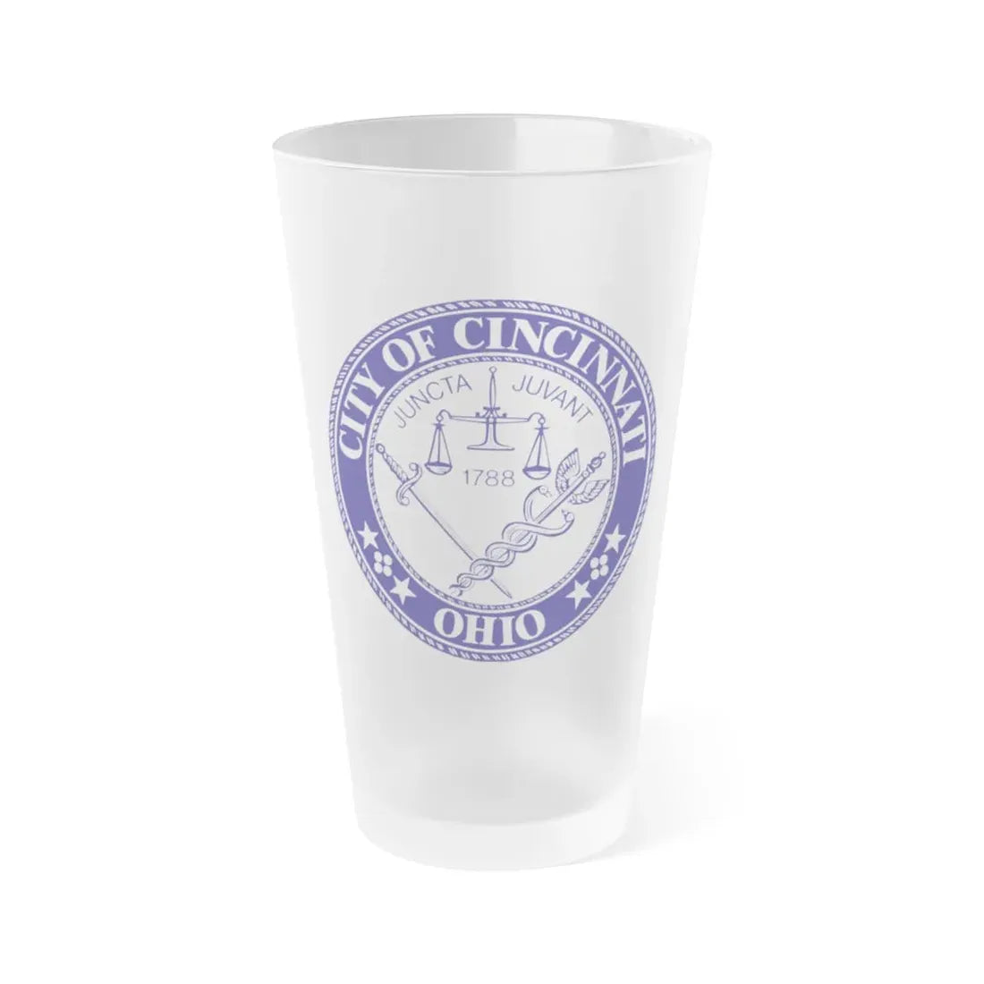 Seal of the City of Cincinnati - Frosted Pint Glass 16oz 16oz Frosted - Go Mug Yourself