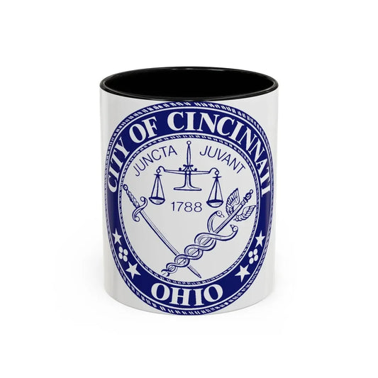 Seal of the City of Cincinnati (Ohio) - Accent Coffee Mug 11oz Black - Go Mug Yourself