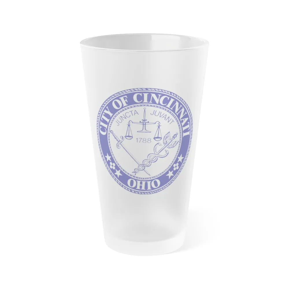 Seal of the City of Cincinnati (Ohio) - Frosted Pint Glass 16oz-16oz-Frosted-Go Mug Yourself