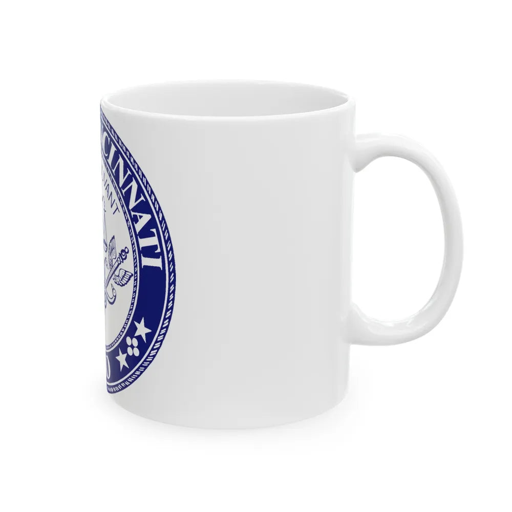 Seal of the City of Cincinnati (Ohio) - White Coffee Mug-Go Mug Yourself