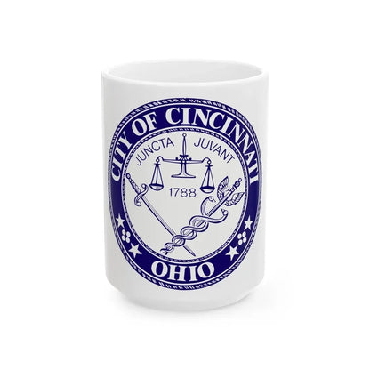 Seal of the City of Cincinnati - White Coffee Mug 15oz - Go Mug Yourself