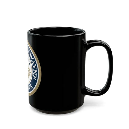 Seal of the City of Fort Wayne Indiana - Black Coffee Mug-Go Mug Yourself