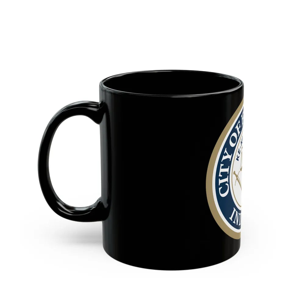 Seal of the City of Fort Wayne Indiana - Black Coffee Mug-Go Mug Yourself