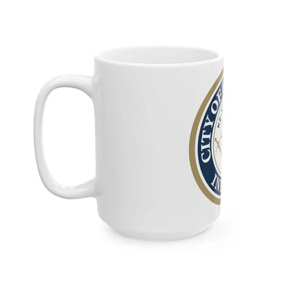 Seal of the City of Fort Wayne Indiana - White Coffee Mug-Go Mug Yourself