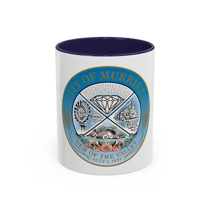 Seal of the City of Murrieta - Accent Coffee Mug 11oz Navy - Go Mug Yourself