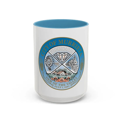 Seal of the City of Murrieta - Accent Coffee Mug 15oz Light Blue - Go Mug Yourself