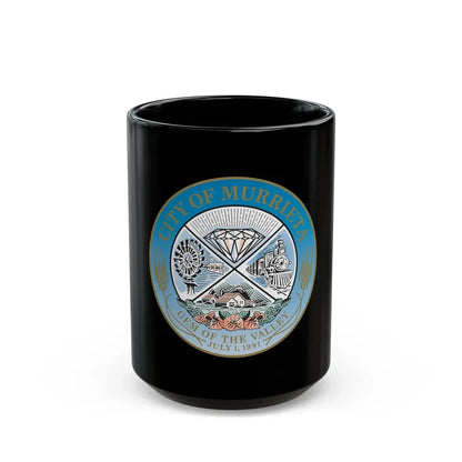 Seal of the City of Murrieta - Black Coffee Mug 15oz - Go Mug Yourself