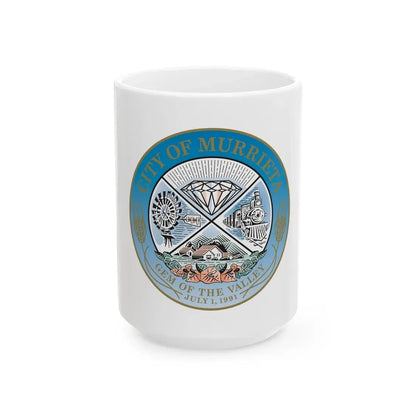 Seal of the City of Murrieta - White Coffee Mug 15oz - Go Mug Yourself