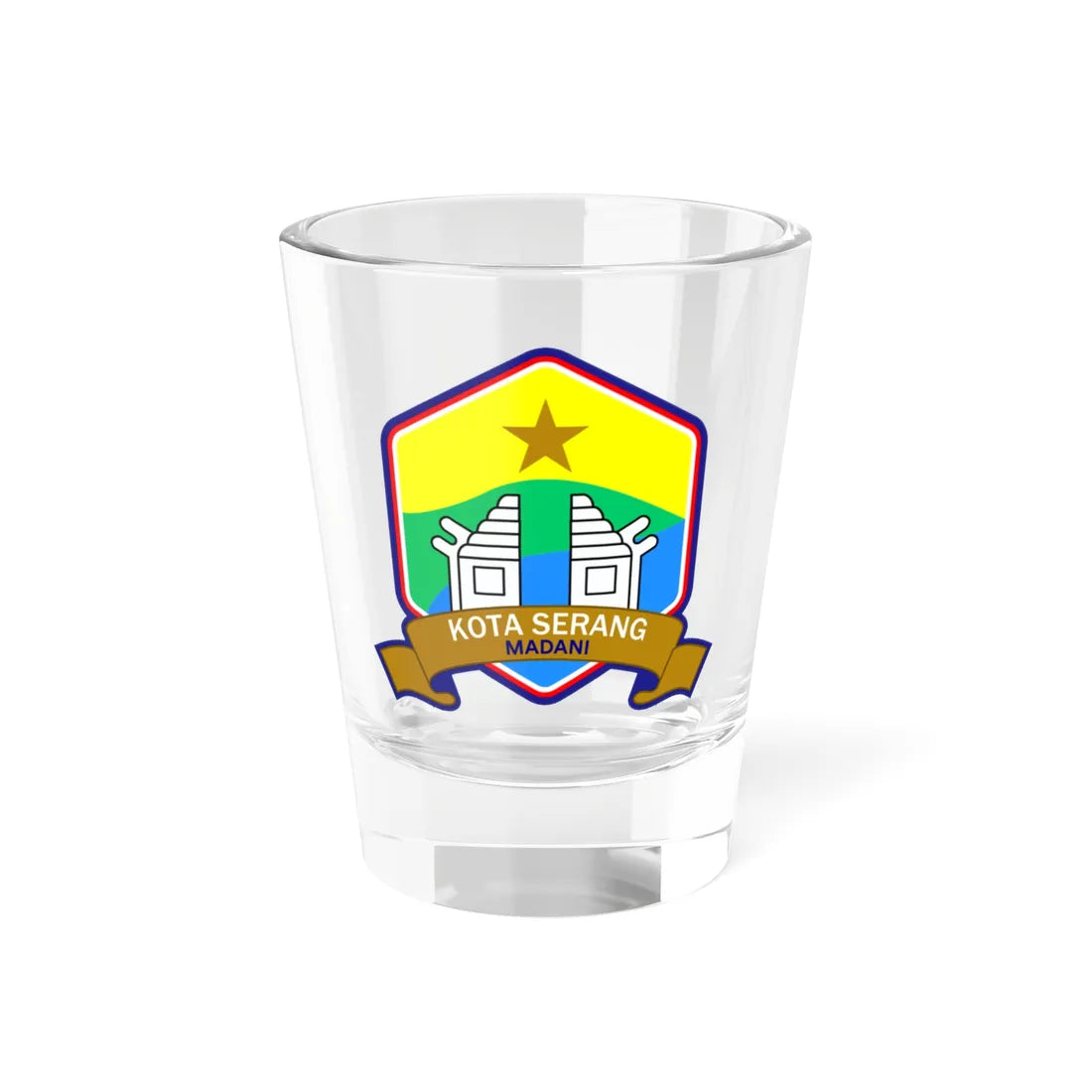 Seal of the City of Serang (Indonesia) (Coat of Arms) Shot Glass 1.5oz 1.5oz - Go Mug Yourself