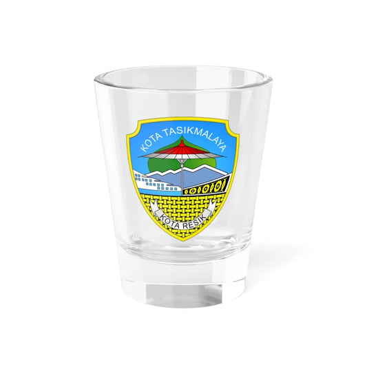 Seal of the City of Tasikmalaya (Indonesia) (Coat of Arms) Shot Glass 1.5oz 1.5oz - Go Mug Yourself