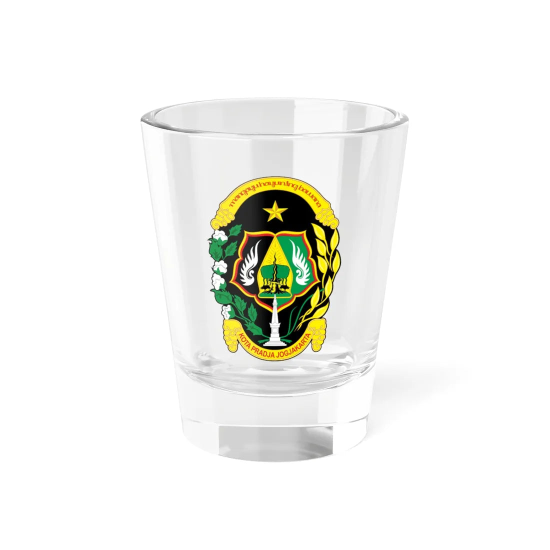 Seal of the City of Yogyakarta (Indonesia) (Coat of Arms) Shot Glass 1.5oz 1.5oz - Go Mug Yourself