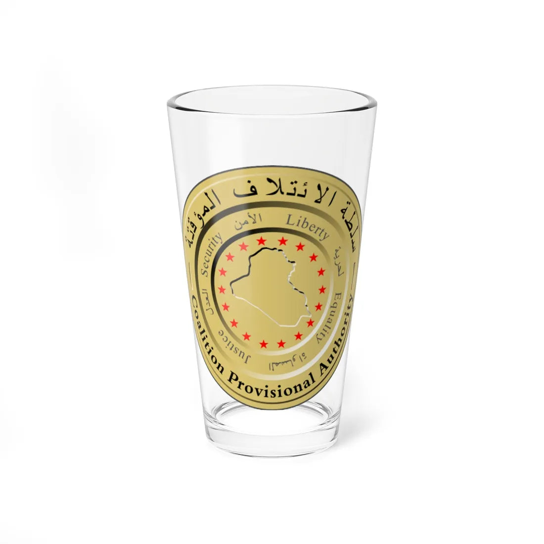 Seal of the Coalition Provisional Authority of Iraq (Iraq) (Coat of Arms) Pint Glass 16oz 16oz - Go Mug Yourself