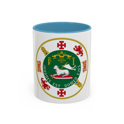 Seal of the Commonwealth of Puerto Rico - Accent Coffee Mug 11oz Light Blue - Go Mug Yourself