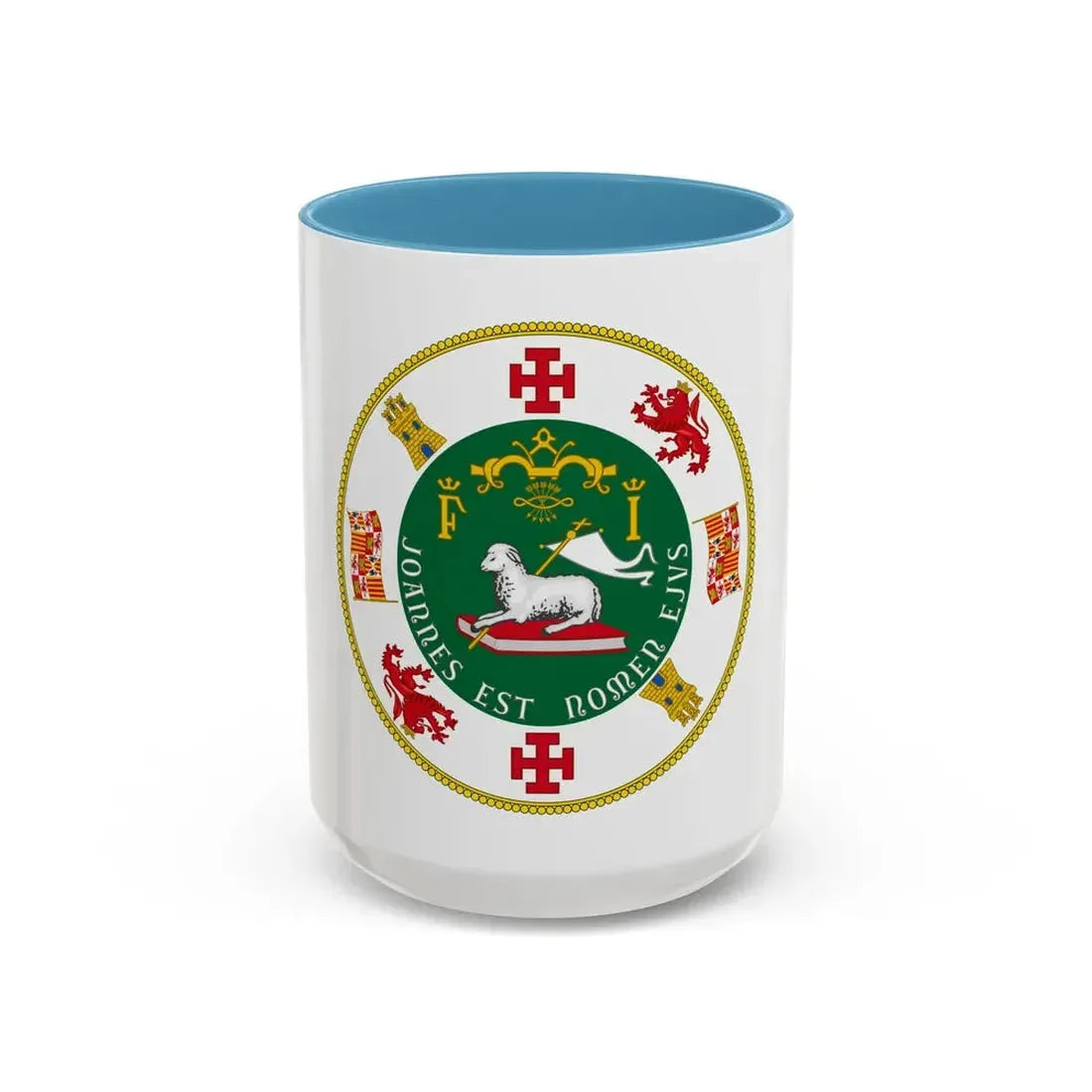 Seal of the Commonwealth of Puerto Rico - Accent Coffee Mug 15oz Light Blue - Go Mug Yourself