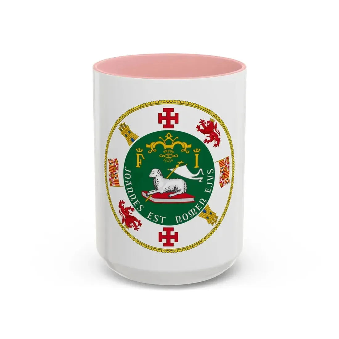 Seal of the Commonwealth of Puerto Rico - Accent Coffee Mug 15oz Pink - Go Mug Yourself