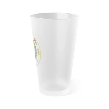 Seal of the Commonwealth of Puerto Rico - Frosted Pint Glass 16oz - Go Mug Yourself