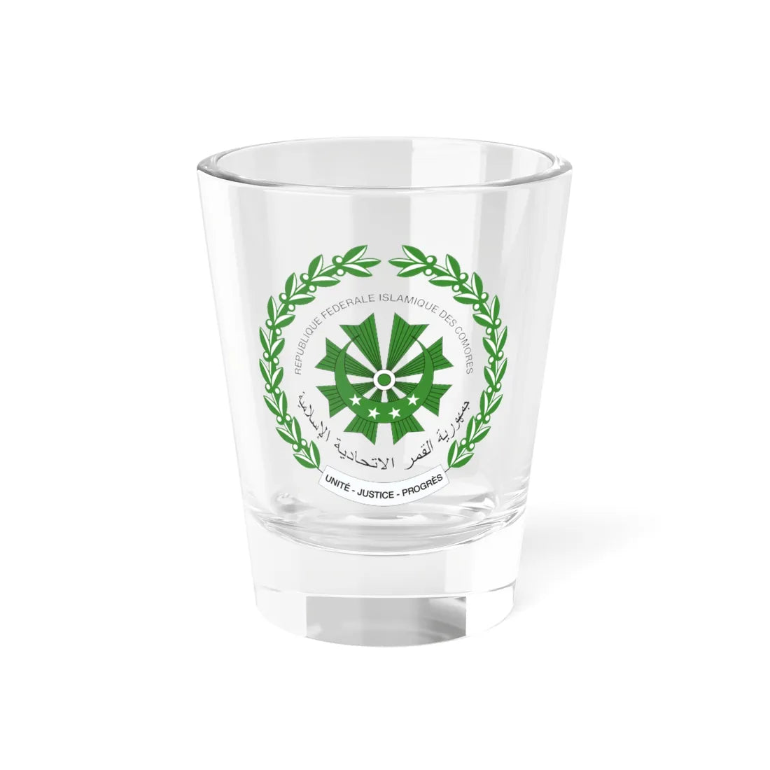 Seal of the Comoros 1978-2016 (Comoros) (Coat of Arms) Shot Glass 1.5oz 1.5oz - Go Mug Yourself