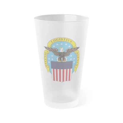 Seal of the Defense Logistics Agency - Frosted Pint Glass 16oz-16oz-Frosted-Go Mug Yourself