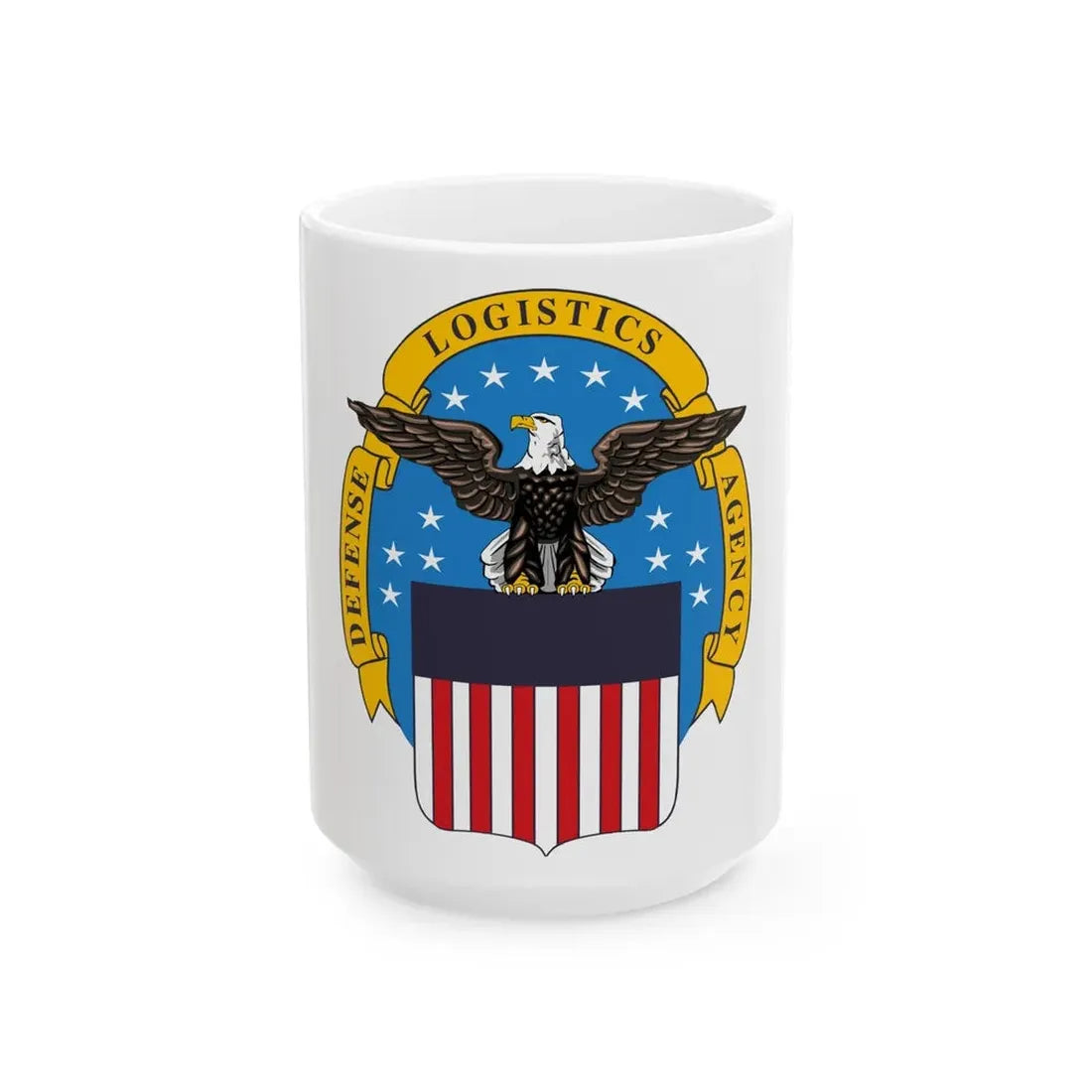 Seal of the Defense Logistics Agency - White Coffee Mug 15oz - Go Mug Yourself