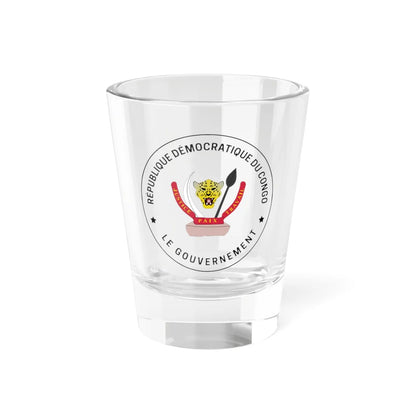 Seal of the DR Congo Government (Congo) (Coat of Arms) Shot Glass 1.5oz 1.5oz - Go Mug Yourself