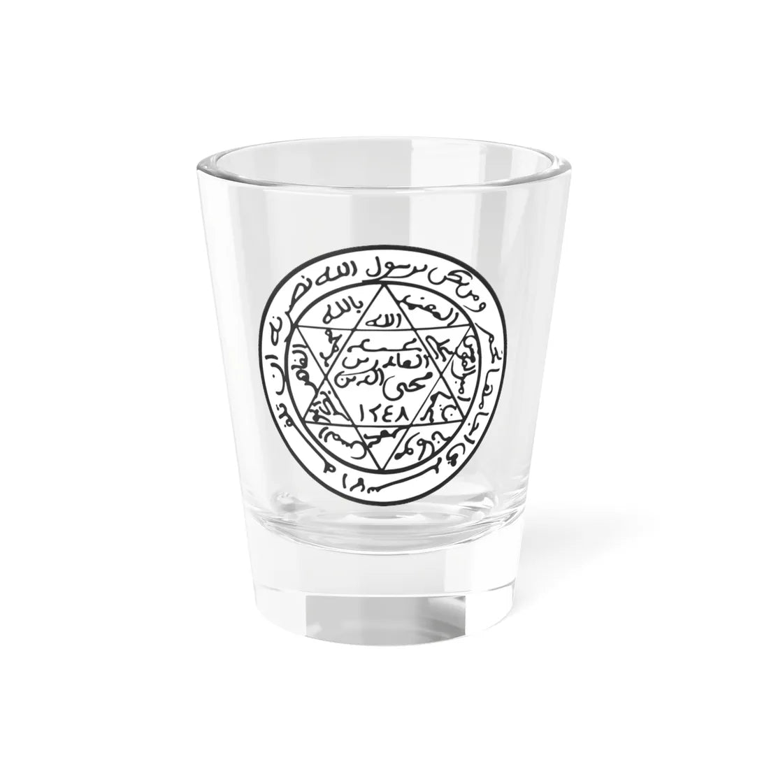 Seal of the Emirate of Abdelkader (Algeria) (Coat of Arms) Shot Glass 1.5oz 1.5oz - Go Mug Yourself