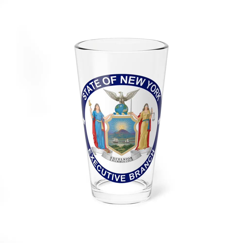 Seal of the Executive Branch of New York - Pint Glass 16oz-16oz-Go Mug Yourself