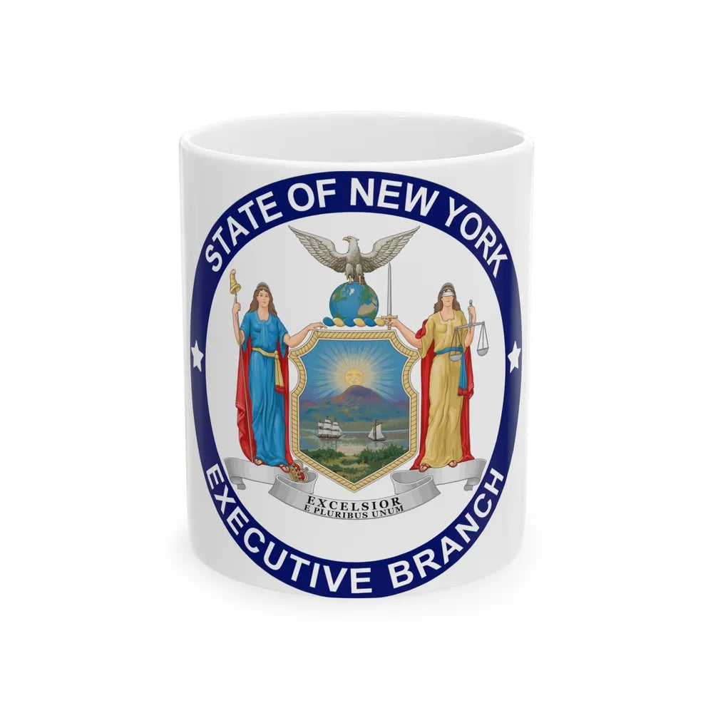 Seal of the Executive Branch of New York - White Coffee Mug-11oz-Go Mug Yourself