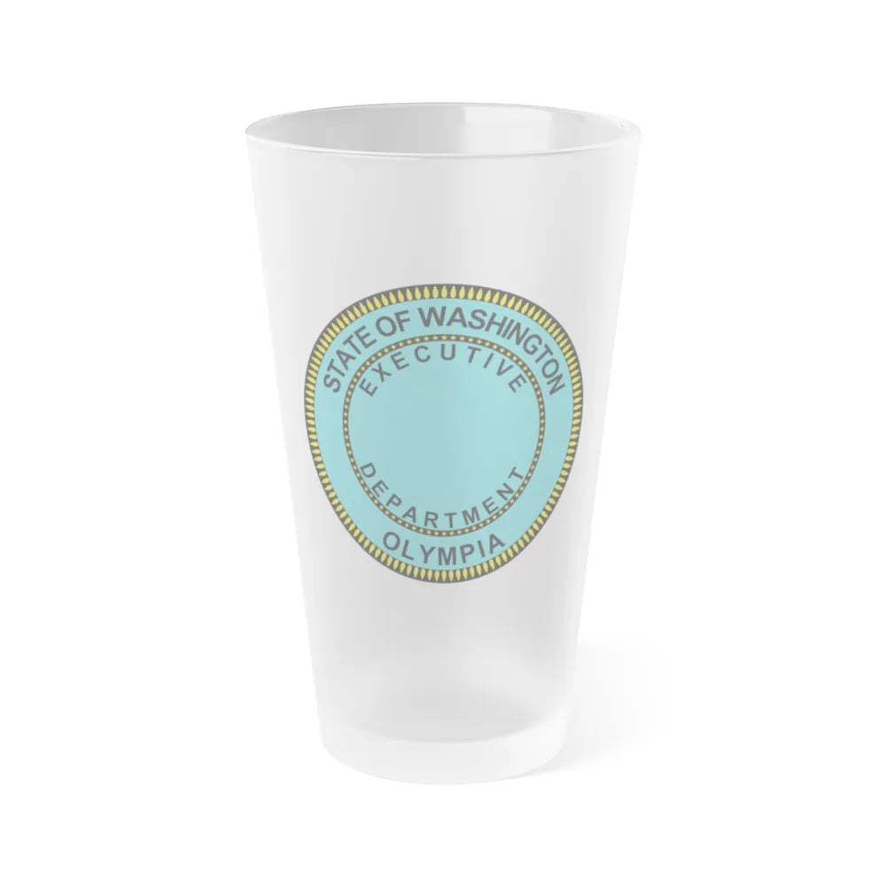 Seal of the Executive Department of Washington - Frosted Pint Glass 16oz-16oz-Frosted-Go Mug Yourself