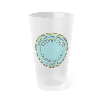 Seal of the Executive Department of Washington - Frosted Pint Glass 16oz-16oz-Frosted-Go Mug Yourself